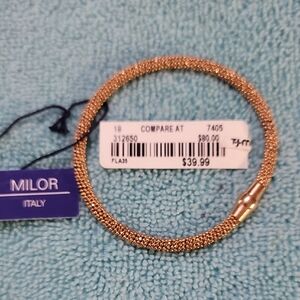 Milor Elegant Gold-Tone Sterling Silver Bracelet